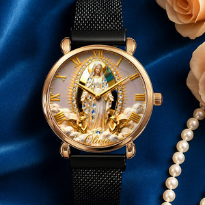 Virgin Mary Mesh Strap Quartz Watch – Personalized Gifts For Christian 04tgqn090126 - Quartz Watch - GoDuckee
