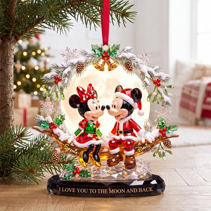Cute Cartoon Couple Christmas Ornament - Personalized Gifts Couple 06totn280926