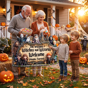 Enchanted Halloween Plastic Yard Sign - Personalized Gifts For Family 09nadt040826