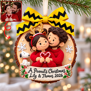 Cute Cartoon Family Christmas Ornament - Custom Photo Gifts For Family 09huqn161026