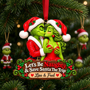 Mischievous Couple Christmas Ornament - Personalized Gifts For Couple 07tylu300926