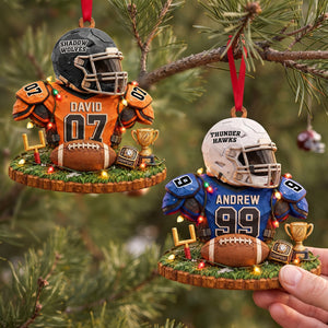 Bulk Up Sport Wood Effect Ornament, Personalized Gifts 03QHLU141026