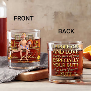 Naughty Couple Round Glass - Personalized Gifts For Couple 02ohqn161225 - Glass - GoDuckee