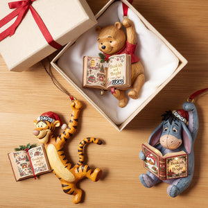 Woodland Friends Reading Book Ornament - Personalized Christmas Gifts 02patn110926