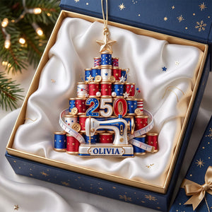 Festive Stitching Machine Ornament - Personalized Gift For Sewing Lovers 05PGTN050926