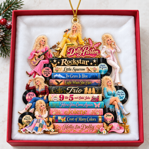Dolly Parton Music Books Acrylic Christmas Ornament - Personalized Gifts For Music Lovers 02NAQN071026