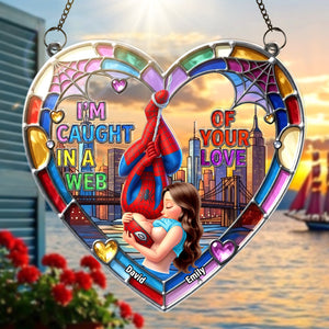 I'm Caught In A Web Of Your Love Suncatcher - Personalized Gifts For Couples 04huqn210726