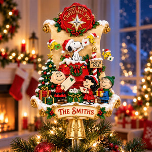 Sent With Christmas Joy Christmas Tree Topper - Personalized Gifts For Cartoon Lovers 03haqn190926