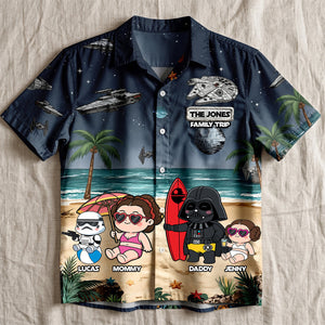 Space Family Summer Vacation Hawaiian Shirt - Personalized Matching Gifts For Family 04qhtn180626