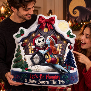 Let's Be Naughty Spooky Duo - Personalized Gifts For Couple Pillow 04palu171026