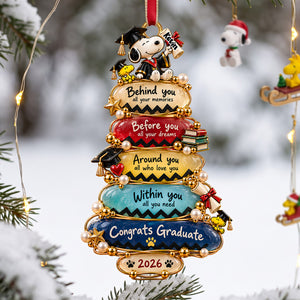 Cute Graduation Cartoon Character Christmas Ornament - Personalized Gifts For Graduates 03pata250926