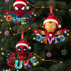 Power Character Alphabet Ornament - Personalized Gift For Christmas 01PATA280926