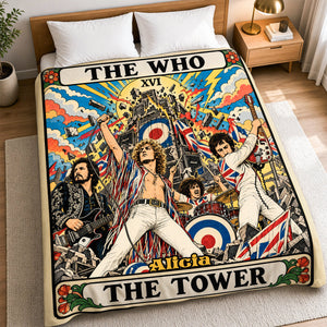 The Beatles The Tower Tarot Card Blanket - Personalized Gift For Rock Lovers 06hudh281026