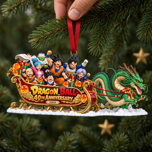 Warriors And Magical Creature Pulling A Christmas Sleigh Acrylic Ornament - Personalized Christmas Gifts 08ohlu091026