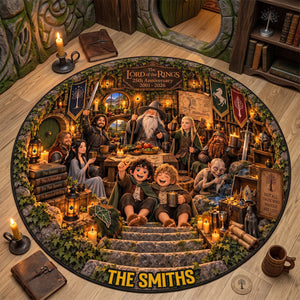 Epic Fantasy Feast Quilted Round Mat - Personalized Gifts For Fantasy Lovers 04natn230926