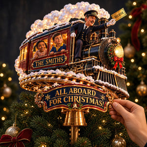 The Train Acrylic Christmas Tree Topper - Personalized Gifts For Christmas 07hadt261026