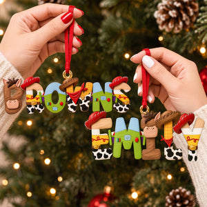 Rustic Alphabet Christmas Ornament - Personalized Gifts For Christmas 01hudh080926-Homacus