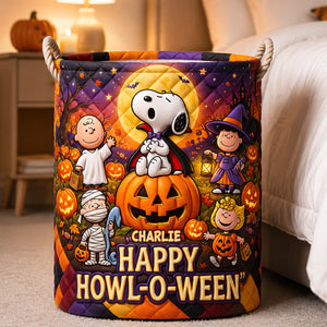 Happy Halloween Quilted Laundry Basket - Personalized Gifts For Cartoon Lovers 04tydt050826