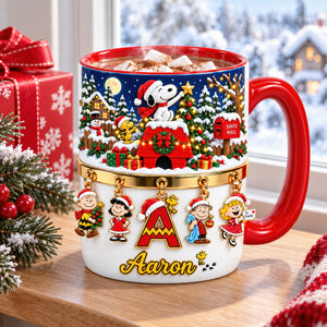 Cute Alphabet Christmas Accent Mug - Personalized Christmas Gifts 02tyqn230926