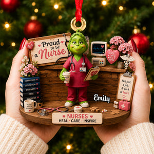 Cheerful Nurse Christmas Ornament - Personalized Gifts For Nurse 06todh030826
