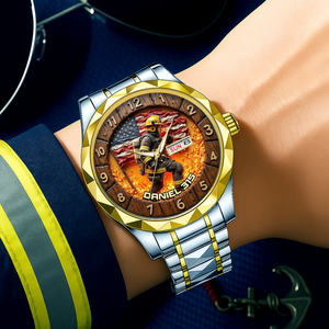 Hero Firefighter Men's Watch Personalized Gifts for Firefighters 03HULU240725-Homacus