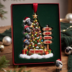 Lovely Sheep Family Ornament - Personalized Christmas Gifts For Family 01ttlu051026