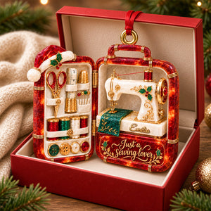 Christmas Sewing Case Acrylic Ornament - Personalized Gifts For Sewing Lovers 07todh121026