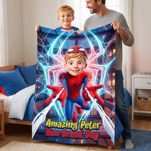 Amazing Hero Kid Blanket - Custom Photo Gifts For Fans Blanket 01HUDH040826