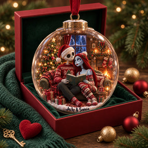 Cozy Spooky Couple Christmas Ornament - Personalized Gifts For Couple 09ttlu061026