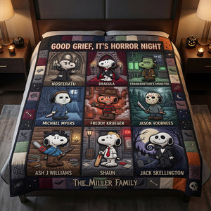 Good Grief, It's Horror Night Blanket - Personalized Gifts For Horror Lovers 02tydt210726