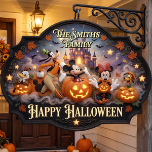 Happy Halloween Acrylic Sign - Personalized Halloween Gifts For Family 03natn060826