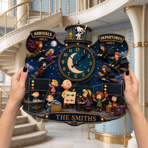 Enchanted Travel Station Wall Hanging Clock – Personalized Gifts For Cartoon Lovers 04hata310726