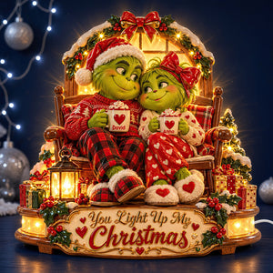 You Light Up My Christmas Acrylic Light Box - Personalized Gifts For Couple 01PGDT261026