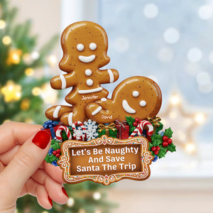 Naughty Couple Christmas Ornament - Personalized Gifts 02huqn100925