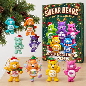 Colorful Naughty Bears Advent Calendar Blind Box - Personalized Christmas Gifts 04natn291026