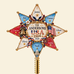 Patriot Family Tree Topper - Personalized Christmas Gifts For Family 04hudt071026