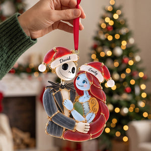 Love To Bone Sea Glass Effect Ornament, Personalized Gifts For Couple 05qhtn151026