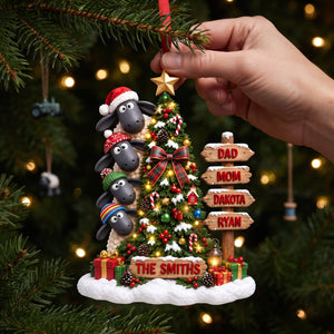 Lovely Sheep Family Ornament - Personalized Christmas Gifts For Family 01ttlu051026