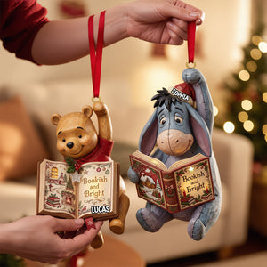 Woodland Friends Reading Book Ornament - Personalized Christmas Gifts 02patn110926