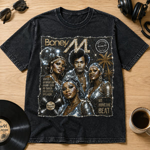 Boney M Disco Pop Washed T-shirt, Personalized Gifts For Music Lovers 05qhdt050826