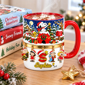 Cute Alphabet Christmas Accent Mug - Personalized Christmas Gifts 02tyqn230926