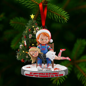 Mischievous Doll Couple Ornament - Personalized Christmas Gifts 01NALU090925
