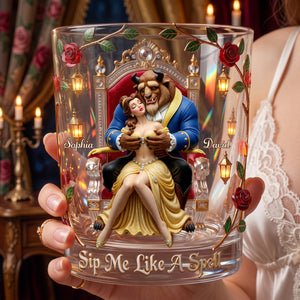 Hot Spell Love Round Glass - Personalized Gifts For Couple 06palu130726