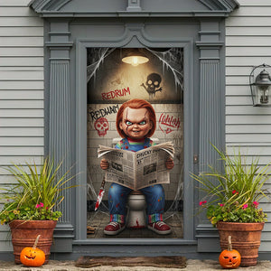 Creepy Toilet Scene Door Cover - Personalized Halloween Gifts 05hyqn190825
