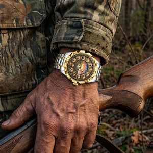 Waterfowl Duck Hunting Steel Men's Watch - Personalized Gift For Hunters 06HULU200126