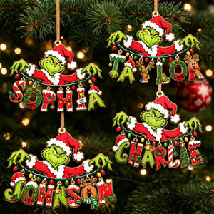 Name Art Mischievous String Ornament, Personalized Gifts For Christmas 05qhlu110926-Homacus