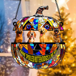 Pumpkin Suncatcher Ornament - Personalized Halloween Gifts For Dog Lovers 05tgqn090825 - Ornament - GoDuckee