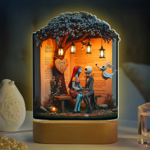 Horror Couple Led Light With Oval Base - Personalized Halloween Gifts 04PAPU160725