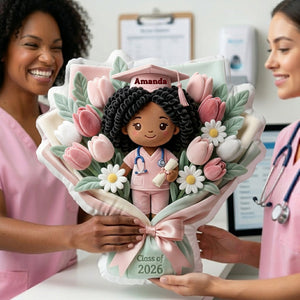 Graduation Nurse Bouquet Pillow - Custom Photo Gifts For Nurse Pillow 02NALU270326