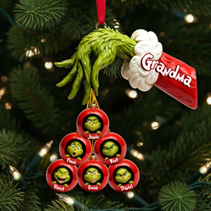 Green Monster Family Ornament - Personalized Gifts Christmas 05QHLU170925